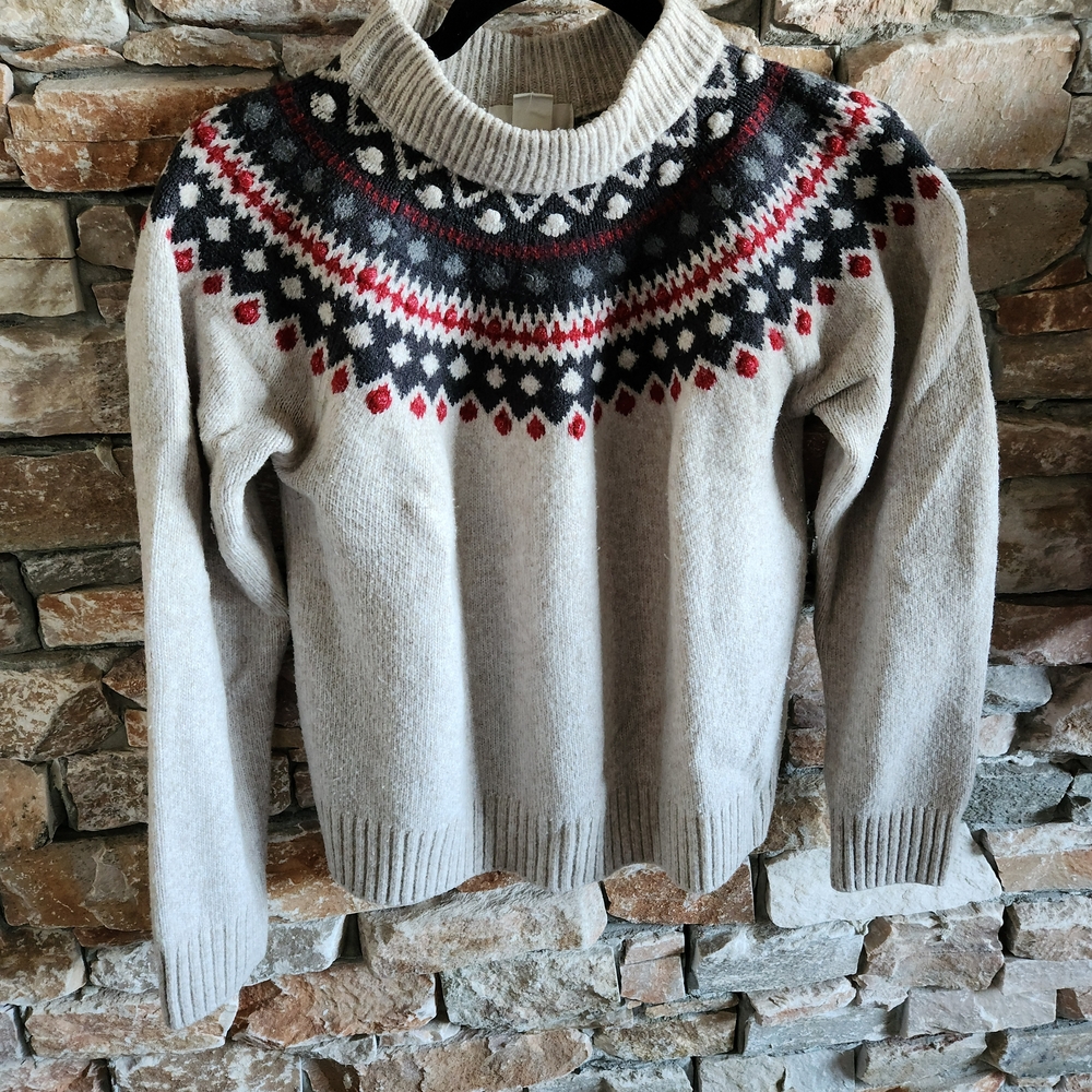 Beige Patterned Sweater Women